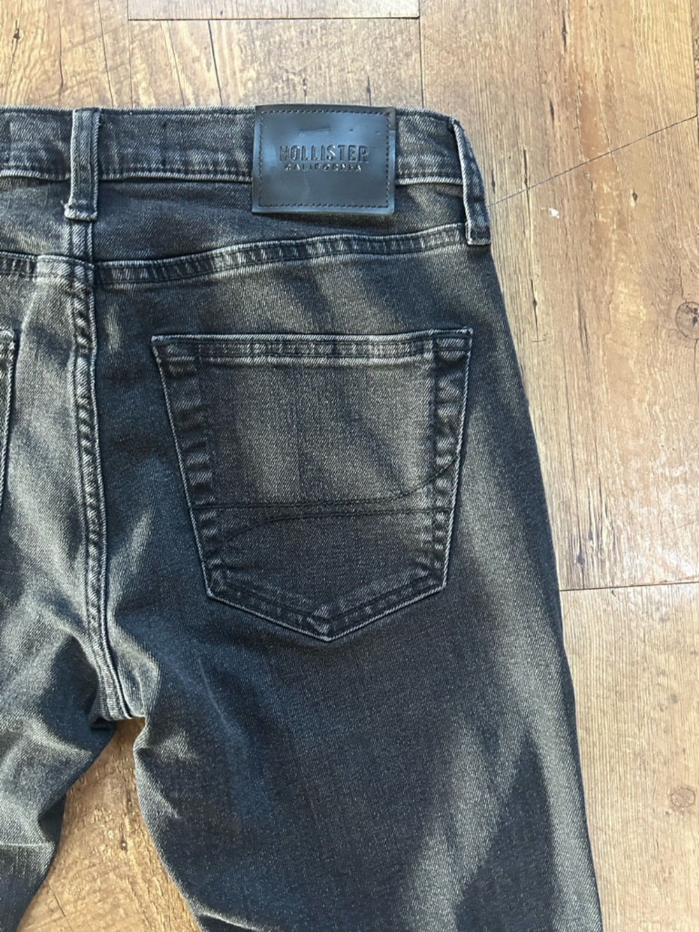 Hollister Black Distressed Skinny Jeans W30 L30 High Rise Stretch - Picture 14 of 15